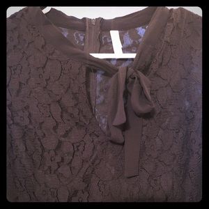 Lace Tie-Neck Dress